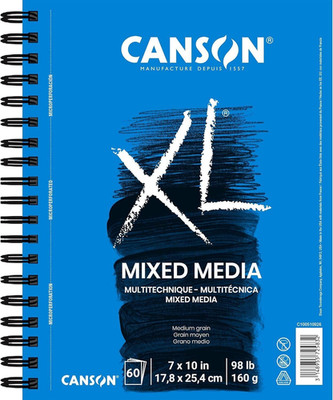 Canson XL Series Mix Media Paper Pad, Heavyweight, Fine Texture, Heavy Sizing