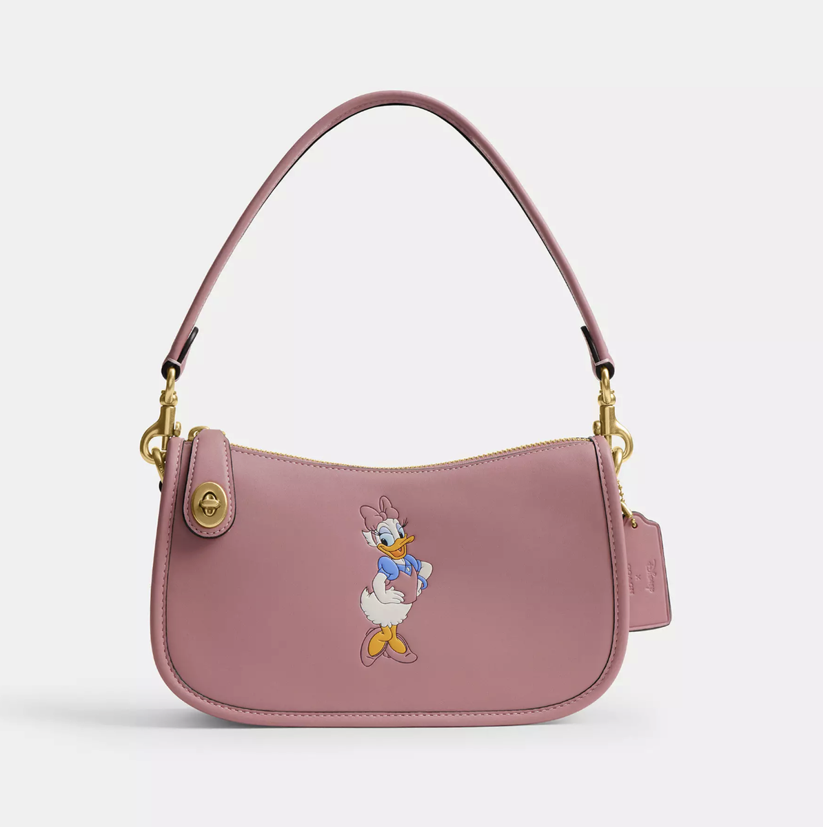 DISNEY X COACH Swinger Bag Daisy Duck CDN04 Dusty Pink 2WAY
