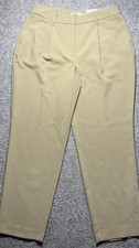 NWT NineWest Women 12 Brown Trouse High Rise Career Straight Leg Pants W/Pockets