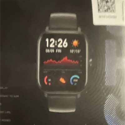 Amazfit GTS A1914 Smart Watch Black AMOLED Display Bluetooth 42mm Aluminum