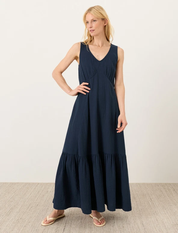 navy blue backless formal dress Long Tulle Prom Dress with Beaded Lace Forest Green / 2