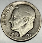 New Listing1947-P Roosevelt Dime - Circulated Condition - 90% Silver - US Coin - 3941