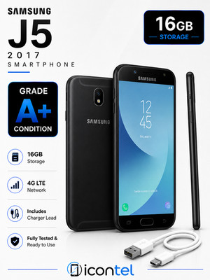 Samsung Galaxy J5 2017 schwarz entsperrt 16GB 5,2'' 13MP Android Smartphone A++++