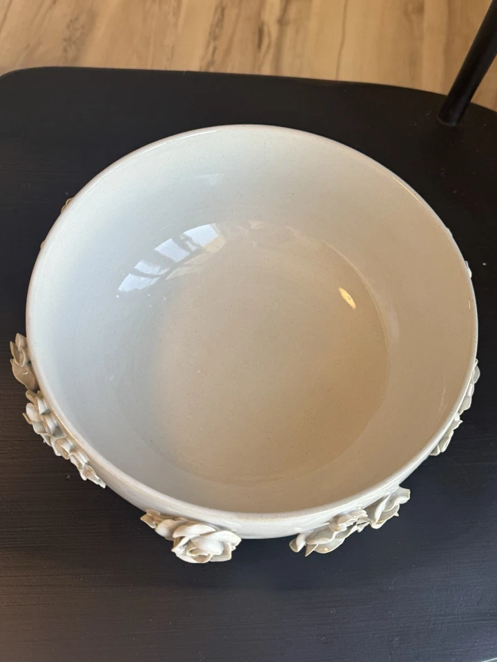 Tigela decorativa floral grande artesanal Venus et Fleur - Imagem 2 de 4