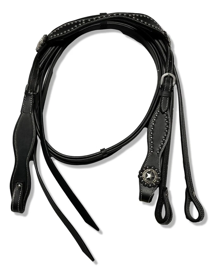 Concho Western Bridle - Cabecero con riendas - AE-HS72 Foto 4 de 4