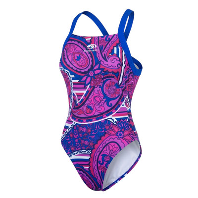 Blueseventy Damen Badeanzug Einteiler XXS W26 Mehrfarbig Paisley Racerback