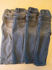 Set of 4 Oshkosh B'Gosh Toddler Boy Jeans Size 24 Months Adjustable Waist EUC