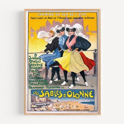 Les Sables d_Olonne c. 190 Retro Travel Poster