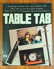Vintage 1980's Table Tab Photo Album New Sealed 144 3 1/2" x 5" Pockets Maroon