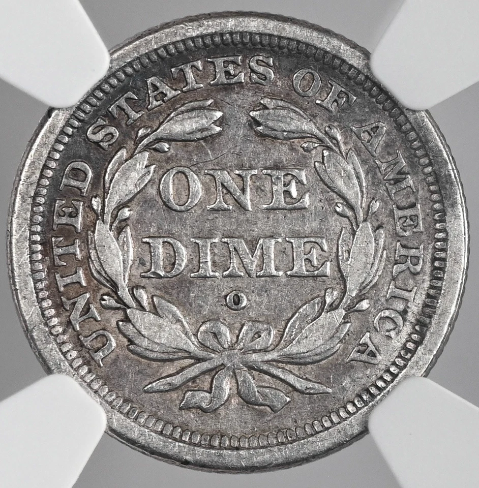1841-O 10C SEATED LIBERTY DIME NEW ORLEANS NGC VF DETAILS "CLEANED" #8404750-023 - Image 3 of 4