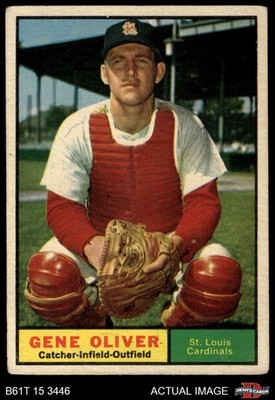 1961 Topps #487 Gene Oliver Cardinals 2 - GOOD