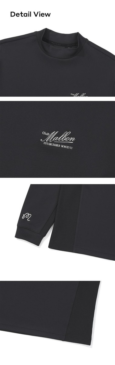 Genuine Malbon Golf Club Malbon Mockneck BLACK (MAN) | eBay
