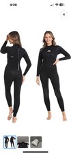 XUKER Women Men Wetsuit 2mm 3mm, Neoprene Wet Suits Front Back Zip Size M. I 593