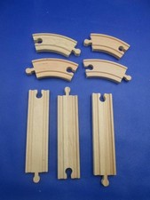 Brio or Thomas Wood Train Tracks     6 and 4" 7-Pc 328