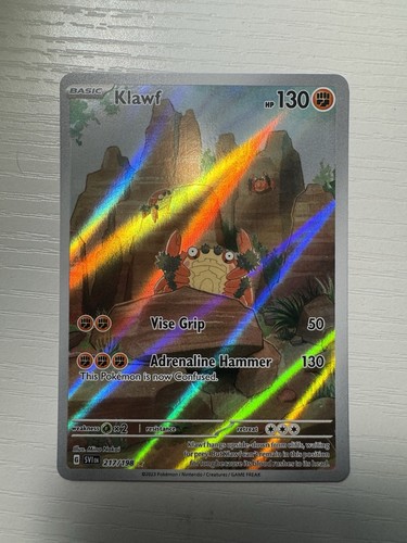 Pokémon TCG Scarlet & Violet Base Set Klawf #217/198 Full Art Holo Card SV01
