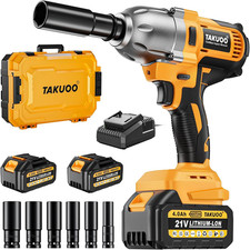 Cordless 1/2 Inch Brushless Impact Wrench, Max Torque (1200N.M) 900Ft-Lbs Electr