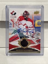 Mackenzie Blackwood 109/199 Auto Patch Team Canada Juniors Colorado Avalanche