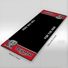 Tappetino Pit Espositore Officina Tappeto Corsa per TRIUMPH Moto Bici Garage Nero