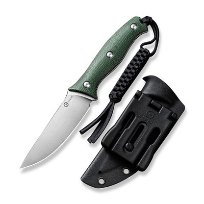 CIVIVI Knives Stormridge C23041-3 Fixed Blade Green Micarta Nitro-V Steel Knife