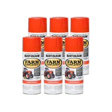 Kubota Orange Spray Paint Pack of 6 Rust Preventative Heavy Duty 12 Ounce