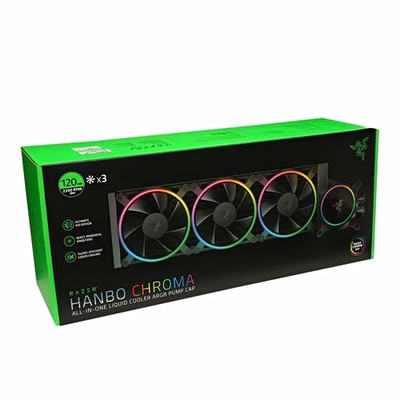 Razer Hanbo Chroma 360mm AIO Liquid CPU Cooler ARGB Pump Cap 3x120mm