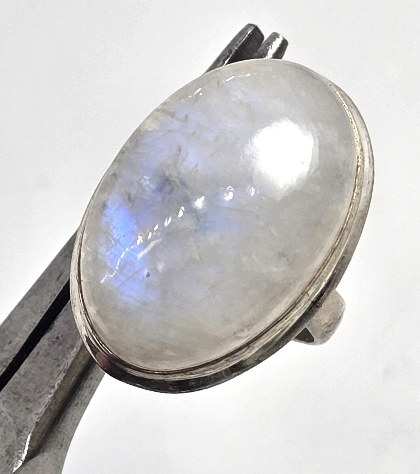 Blue Moonstone large open work solid sterling sil… - image 4