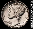 1942 Mercury Dime- Silver- Choice Brilliant Uncirculated Luster #J6269