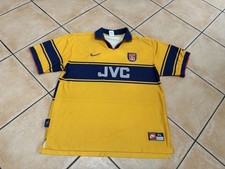 MAGLIA RARA ARSENAL JVC VINTAGE GUNNERS TRIKOT FOOTBALL SHIRT NIKE GIALLA