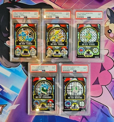 Blastoise, Alakazam, Scyther, Gyarados, Mewtwo - Sealdass x 5 - PSA 9