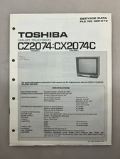 Toshiba CZ2074 CX2074C Original Service Manual Free Shipping