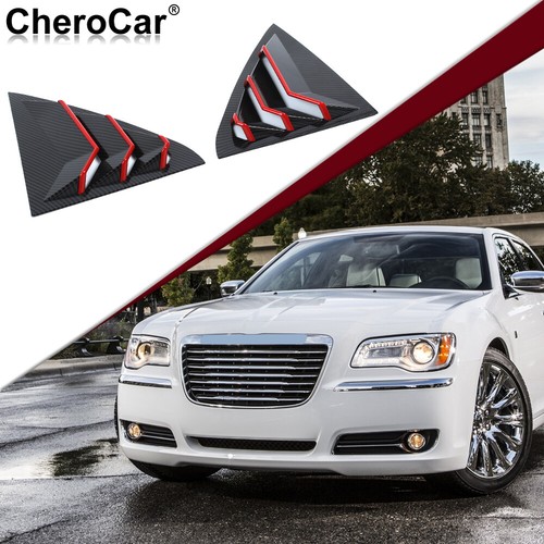 2X Side Window Louvers Air Vent Shades Cover Trim For Chrysler 300/300C