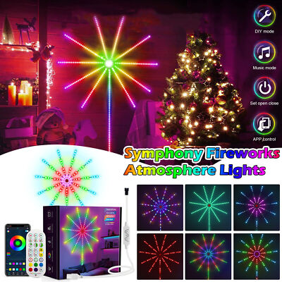 LED Firework Strip Lights Dream Color RGB Smart Music Sync APP & Remote Control