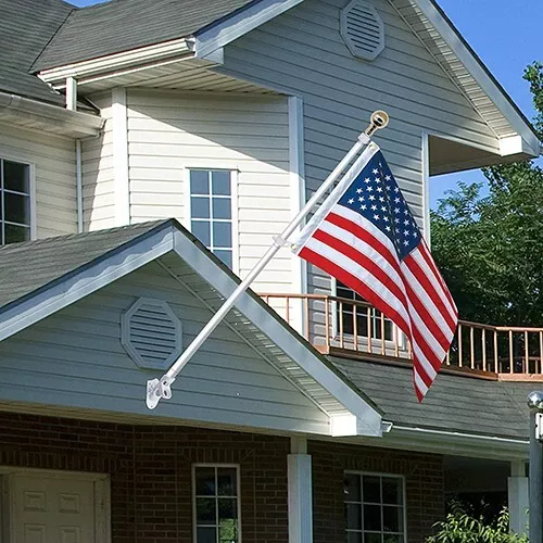 PACK de 2 soportes para poste de bandera soporte de montaje en pared casa de 2 posiciones Foto 3 de 4