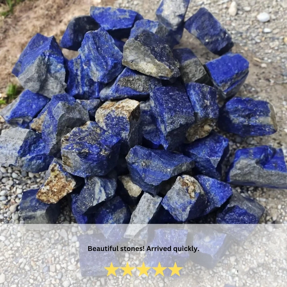 3pcs Natural Raw Lapis Lazuli Crystal Rough Healing Energy Stone Specimens Rocks - Image 2 of 4