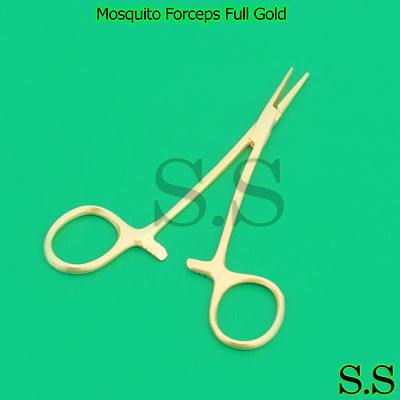 Hemostat Mosquito Forceps Full Gold Surgical 5'' Straight