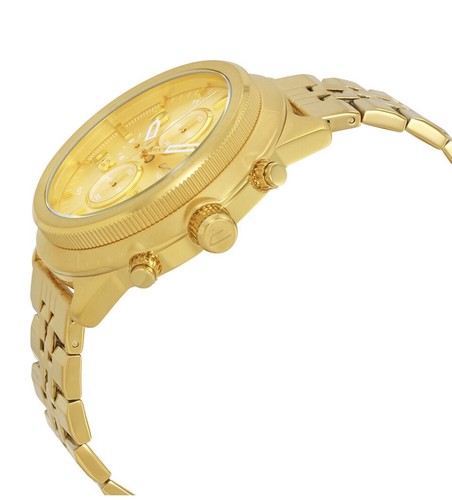 Diesel Brand Padlock Gold-tone Dial Men's Chronograph Watch New - Picture 2 of 11