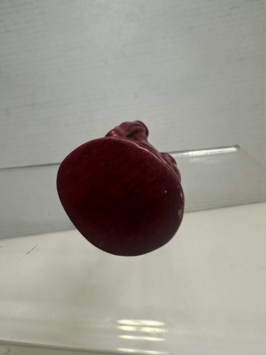 Happy Buddha Arms Up Statue or Figurine 2in. Dark Red Sculpture Collectible - Picture 3 of 6