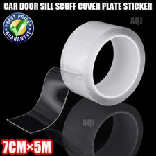 Accessories Transparent Vinyl Car Door Sill Scuff Cover Plate Sticker For Toyota
