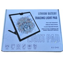 Wireless A3 Light Pad for Diamond Art Painting, Rechargeable LED A3-Black