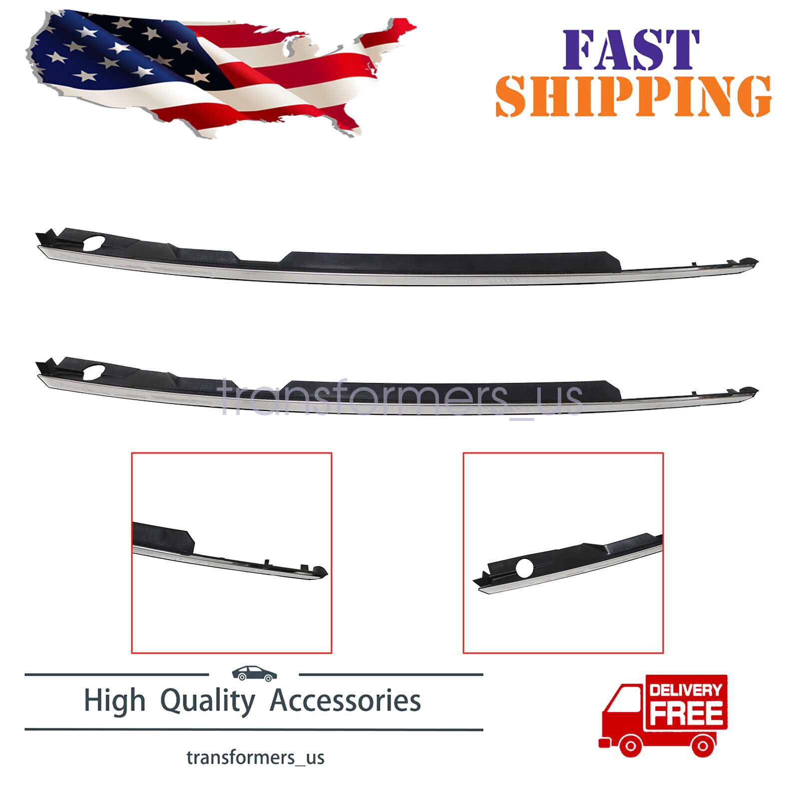 Fender Chrome Garnish Molding Trim 1Pair For Hyundai Sonata 2020-2023 87711L1100