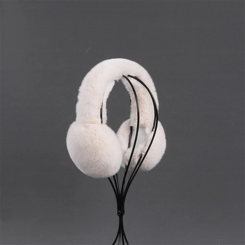 Unisex Winter Ohrenschützer echt Rex Kaninchenfell Ohrenwärmer Kopfbedeckung faltbar - Bild 27 von 28