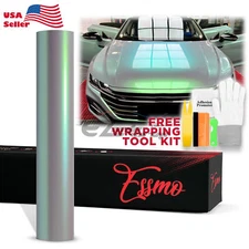 ESSMO PET Space Candy Gloss Gray Green Car Vehicle Vinyl Wrap Decal Sticker