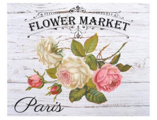 Vintage French Advertising Labels Roses Transfers Flower Market Decals ...