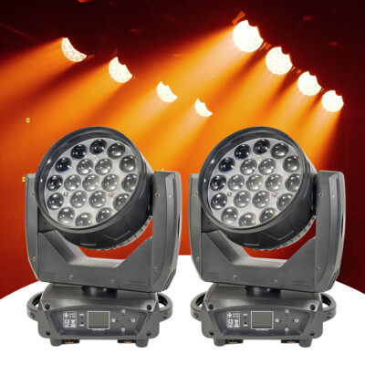 2X LED 19X15W Zoom Beam Wash Moving Head Bühnenlicht RGBW DMX DJ Show
