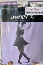 NOS VTG DANSKIN Tights ULTRA SHIMMERY Footed Black sz A Dancers 4 Available