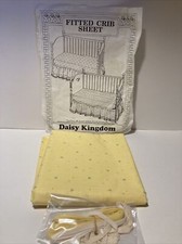 Vintage Daisy Kingdom Fitted Crib Sheet Pattern Material Yellow Cottage 1989