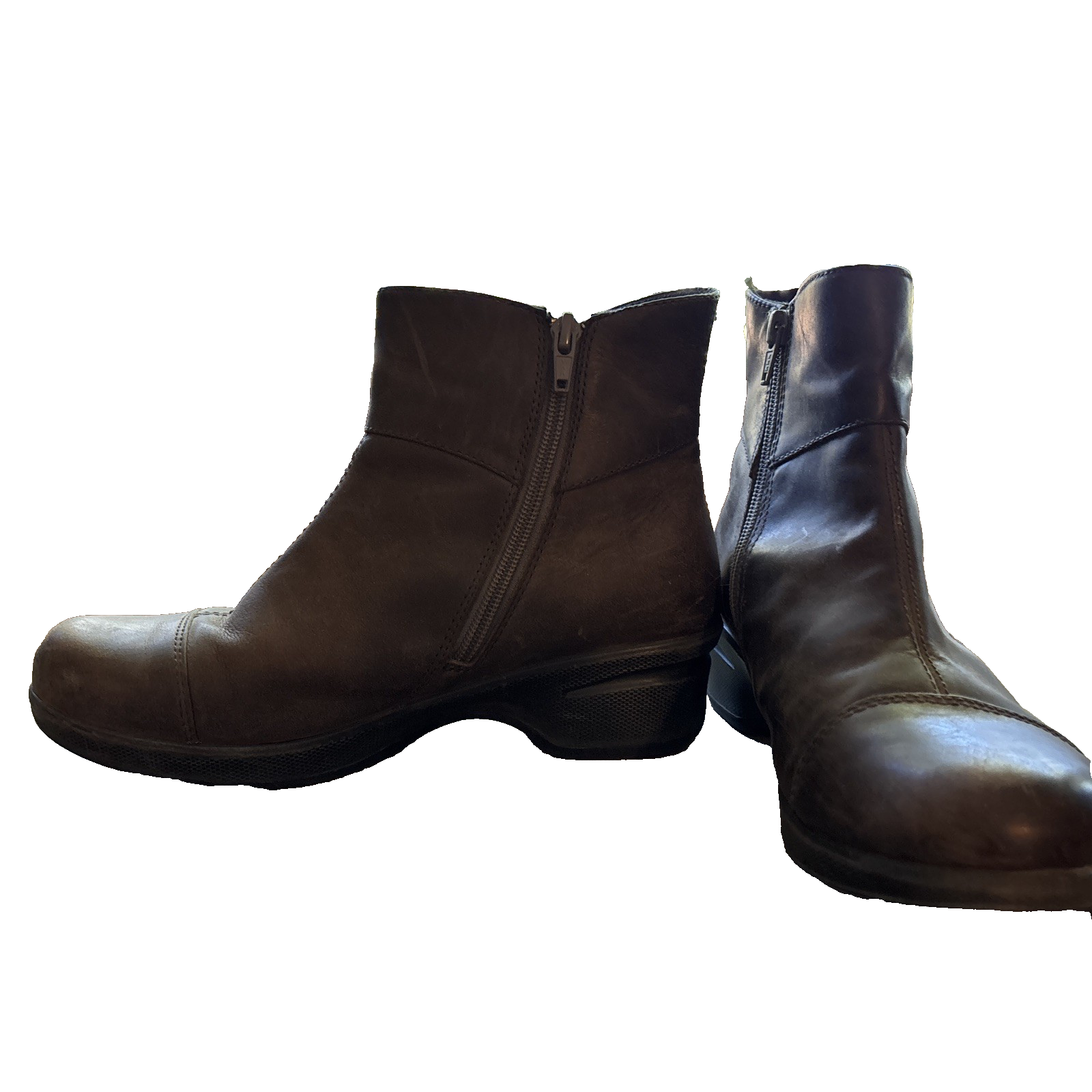 Keen Donna Mora Bottone Pelle Marrone Cerniera 7 5