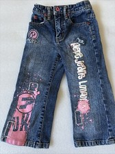 Pepe Jeans London Girls Jeans Size 2T Y2K Vintage Punk Old School