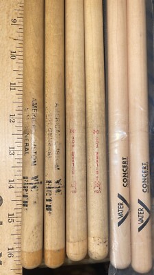 3 Pr CONCERT SNARE Drumsticks SILVER FOX SD2 VIC FIRTH & Vater