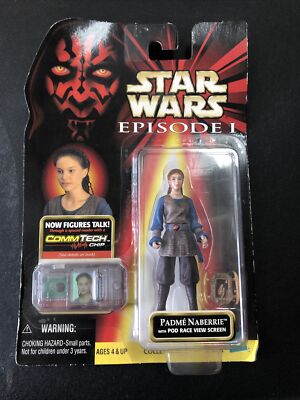 Star Wars Episode 1 Padme Naberrie Pod Race View Screen Action Figure Toy 1998
